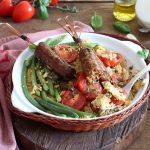 Couscous avec haricots verts et merguez sans gluten - La Cassata Celiaca