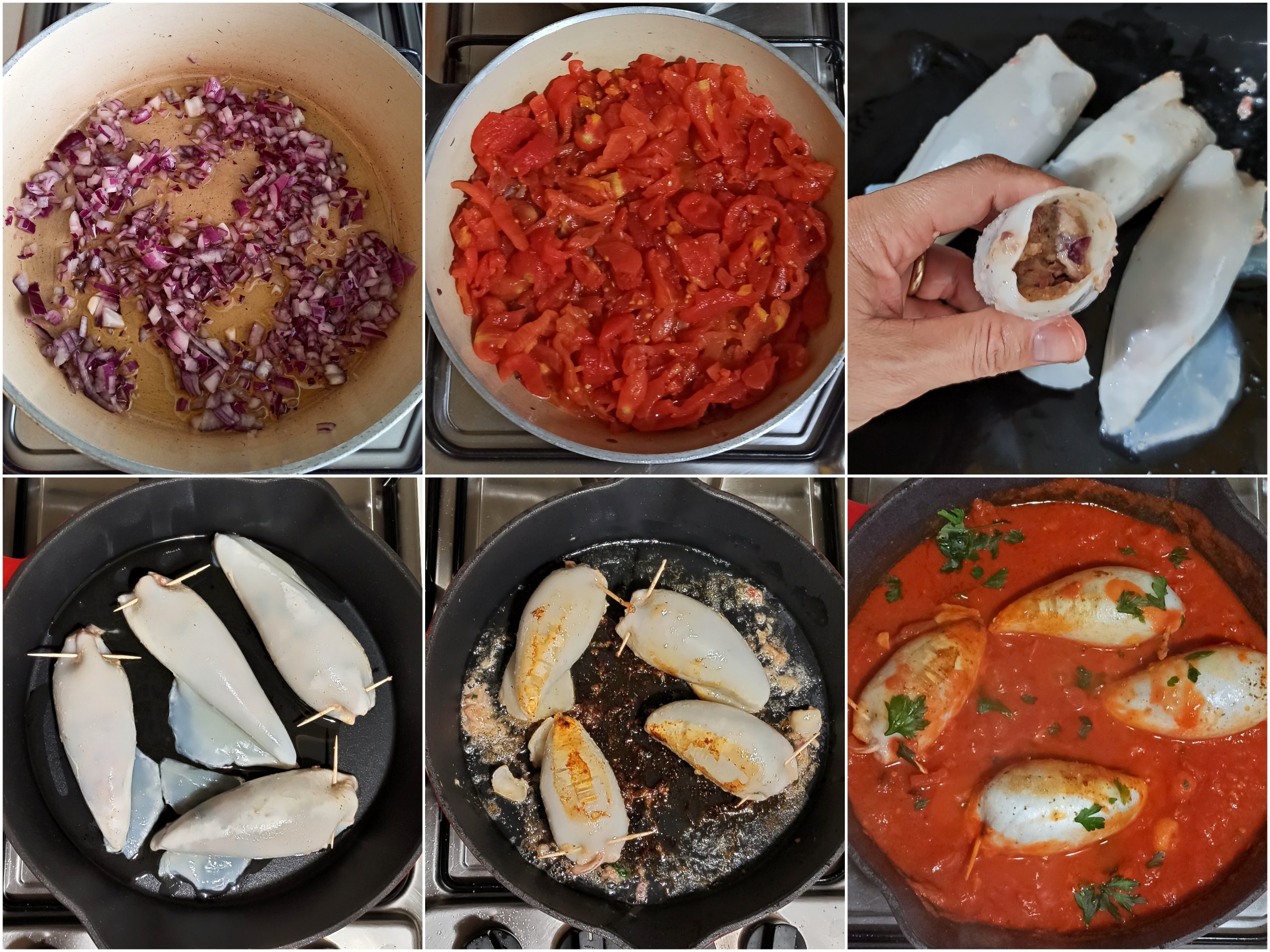 Calamars farcis à la provençale sans gluten - La Cassata Celiaca