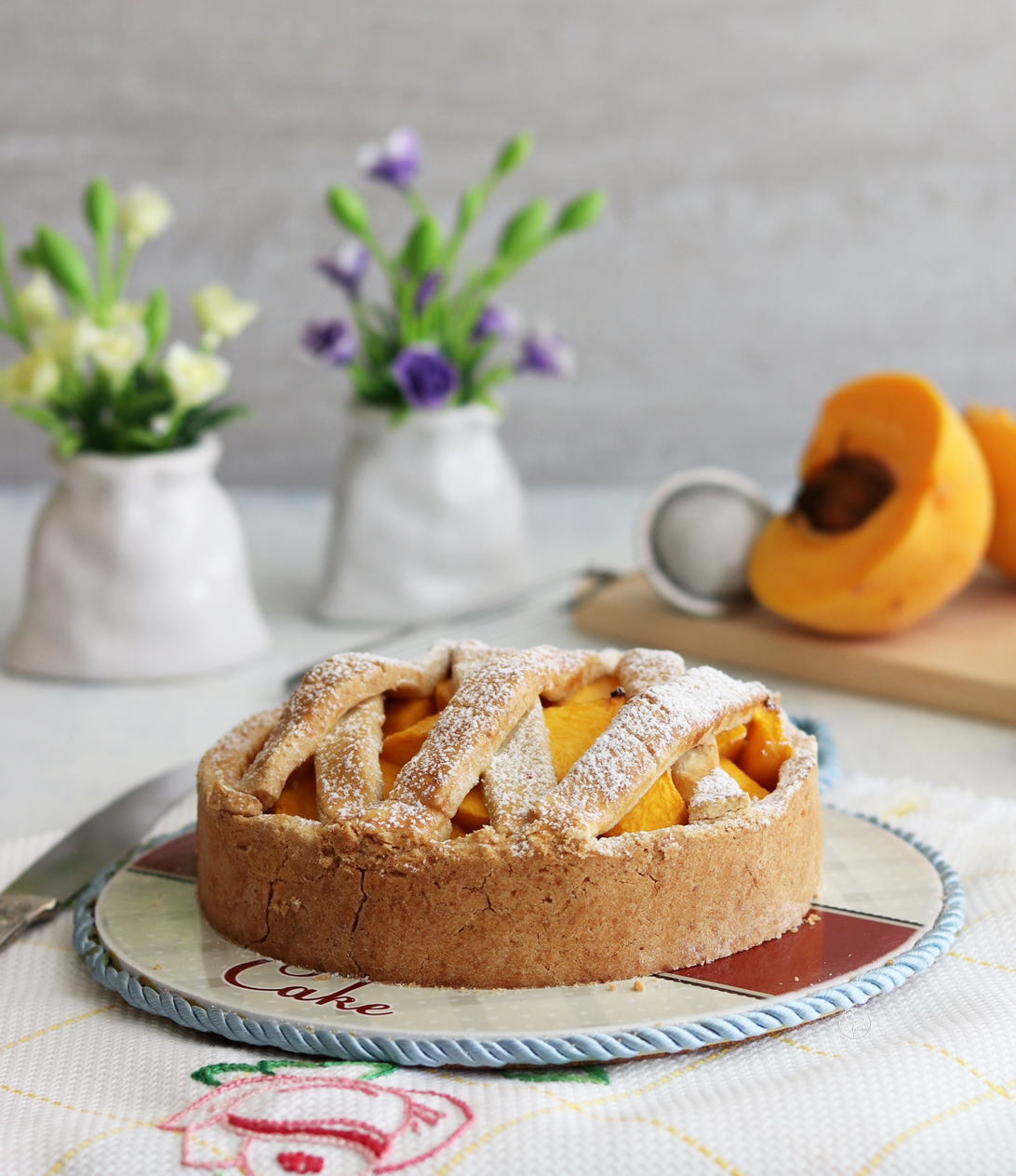 Crostata alle pesche senza glutine e senza zucchero - La Cassata Celiaca