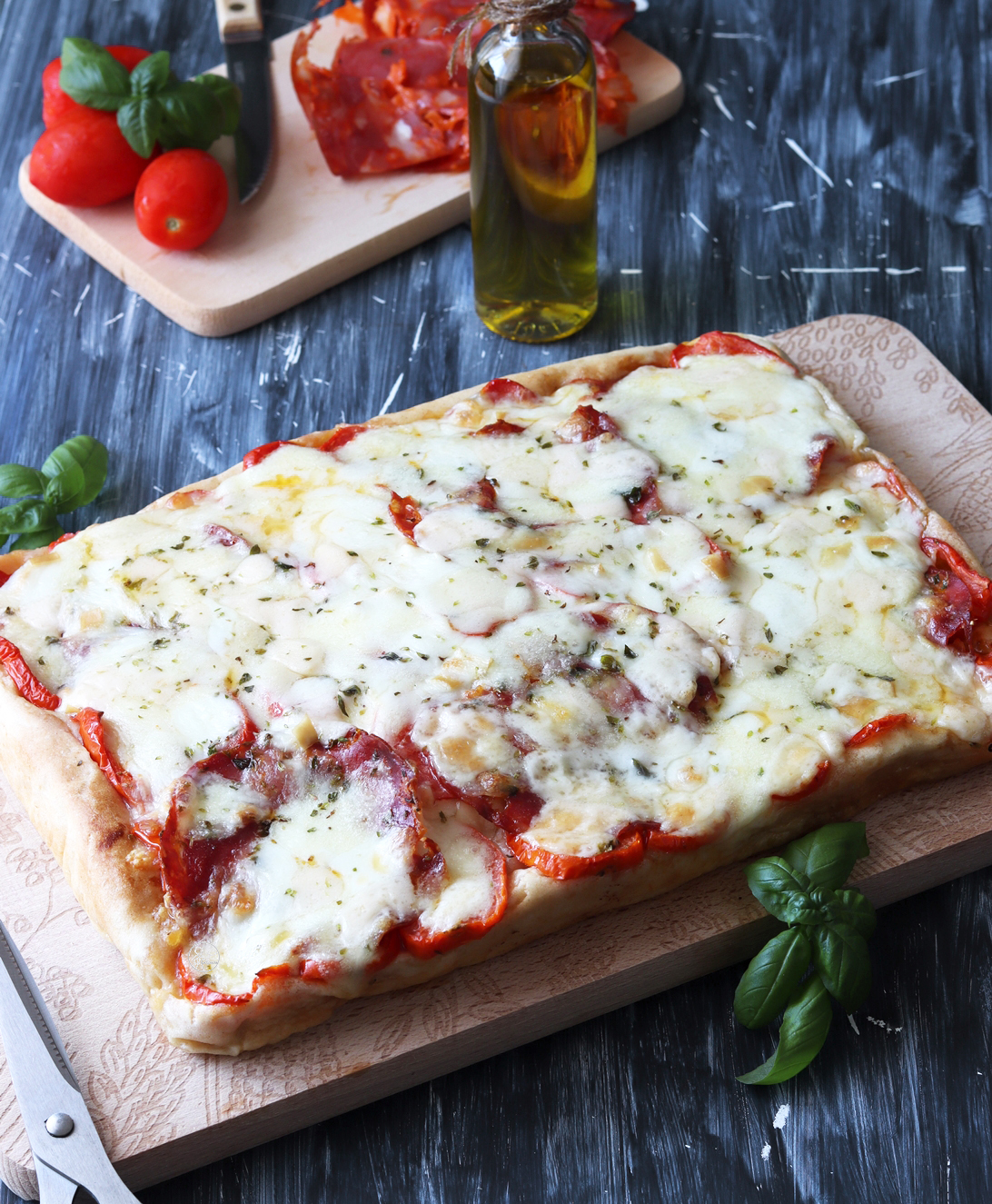 Pizza rustique en plaque sans gluten - La Cassata Celiaca