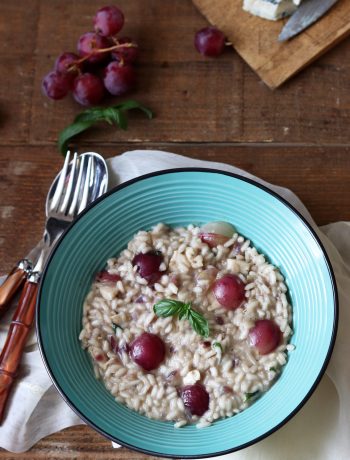 Risotto aux raisins frais et au gorgonzola - La Cassata Celiaca