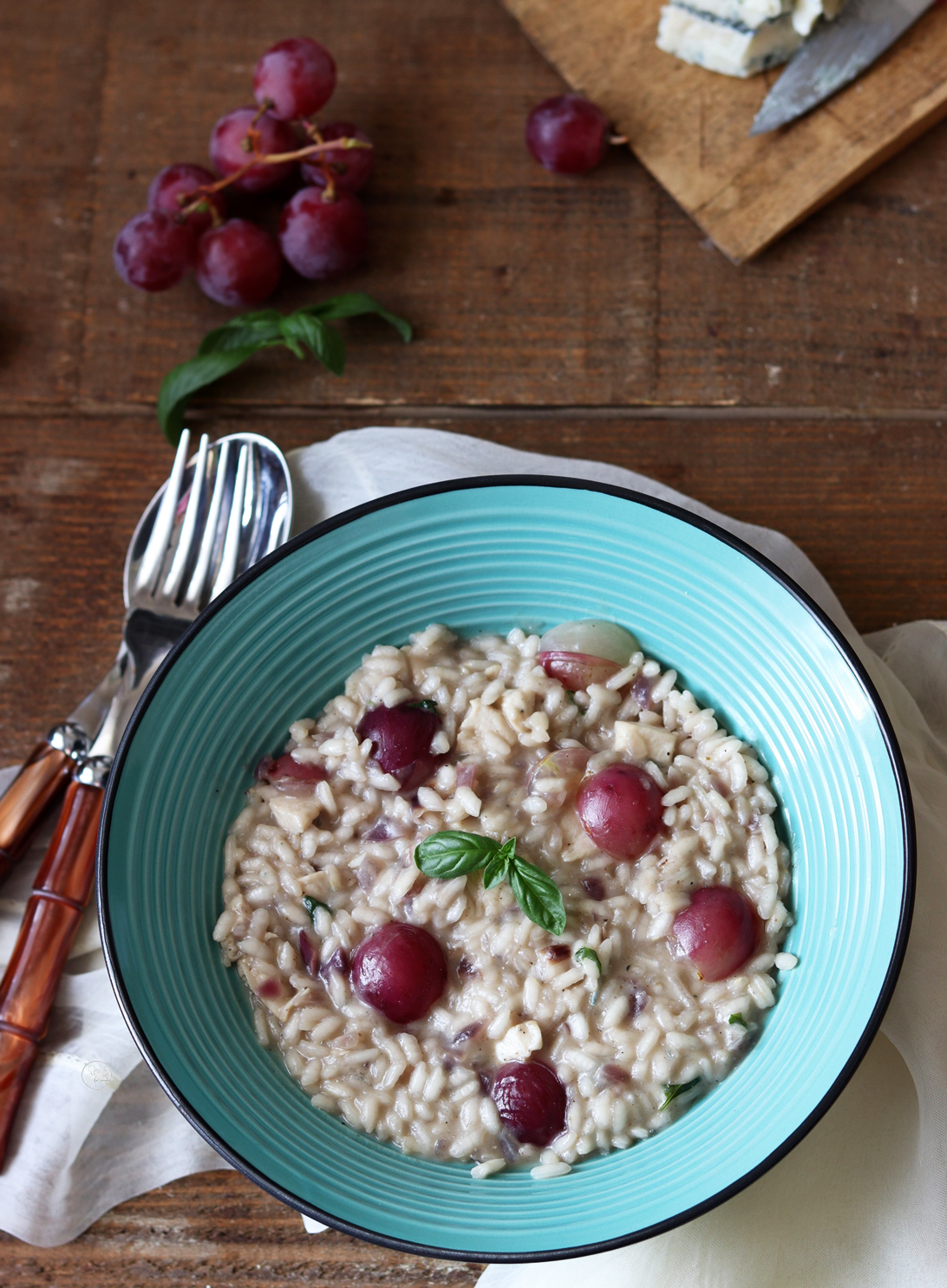 Risotto all'uva e gorgonzola - La Cassata Celiaca