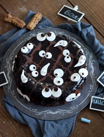 Cheesecake au chocolat sans gluten pour Halloween - La Cassata Celiaca