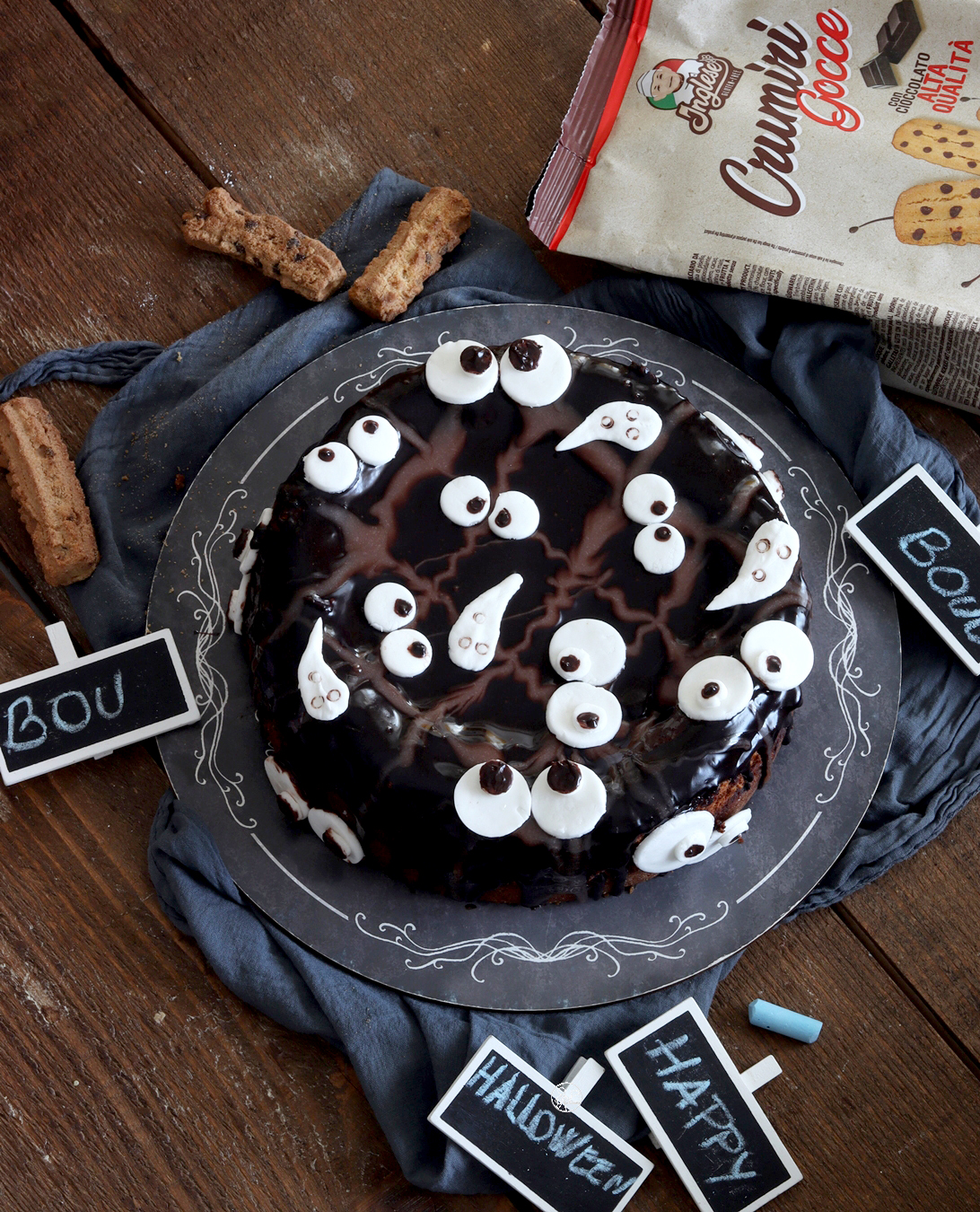 Cheesecake au chocolat sans gluten pour Halloween - La Cassata Celiaca