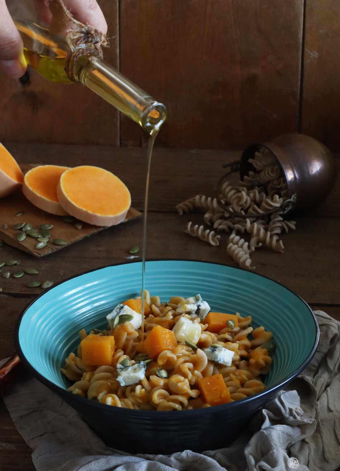Fusilli senza glutine con zucca e gorgonzola - La Cassata Celiaca Fusilli senza glutine con zucca e gorgonzola - La Cassata Celiaca