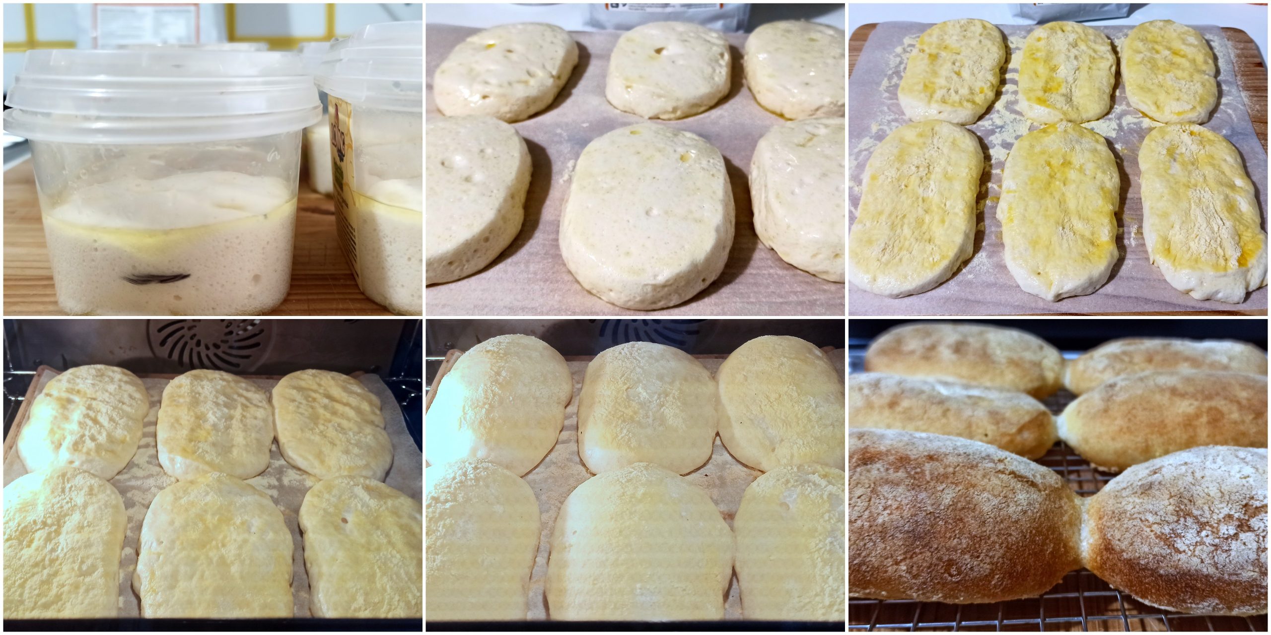 Ciabatte di pane ad alta idratazione con mix Rustico - La Cassata Celiaca