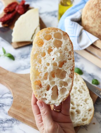 Ciabatte di pane ad alta idratazione con mix Rustico - La Cassata Celiaca