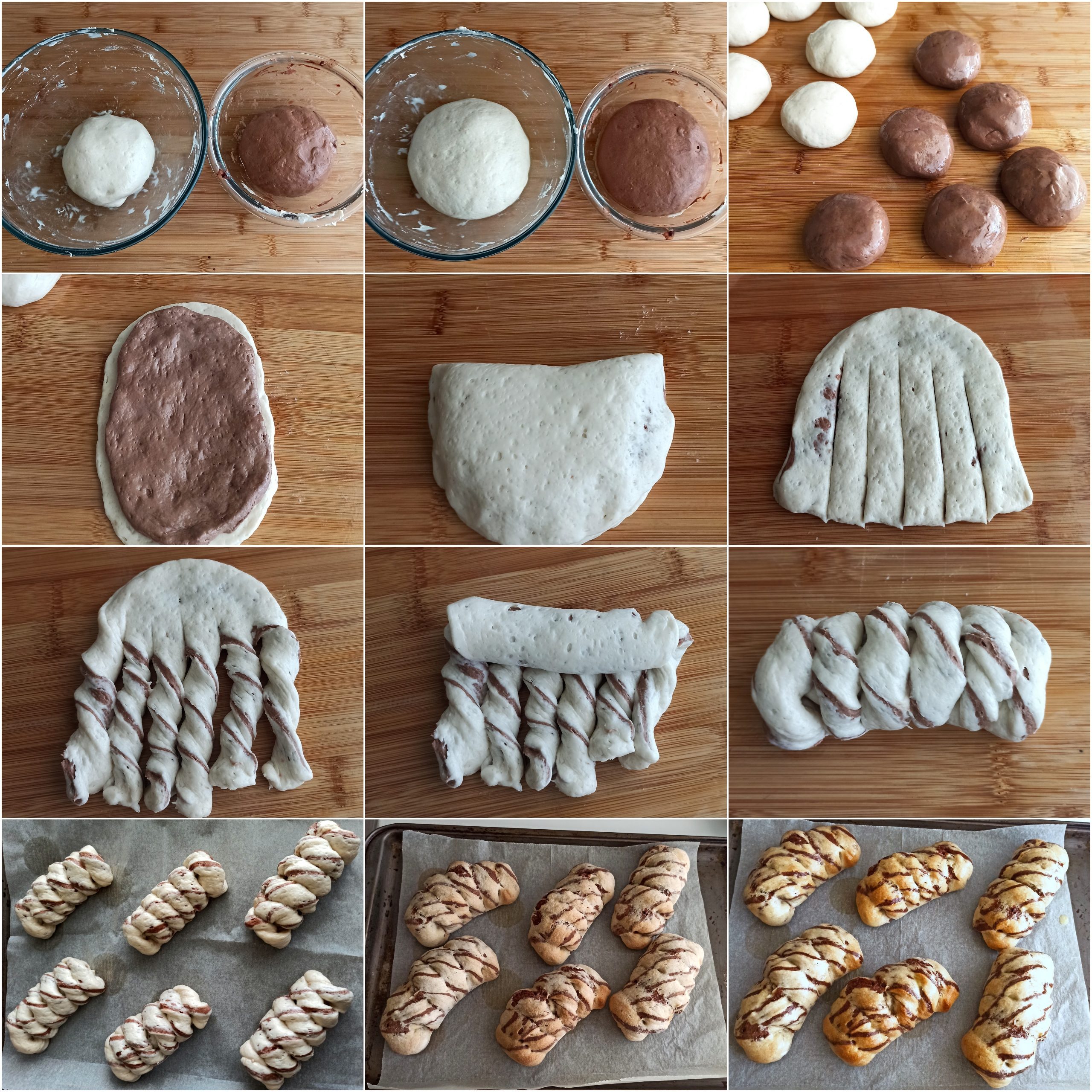 Panini a spirale bicolore senza glutine - La Cassata Celiaca