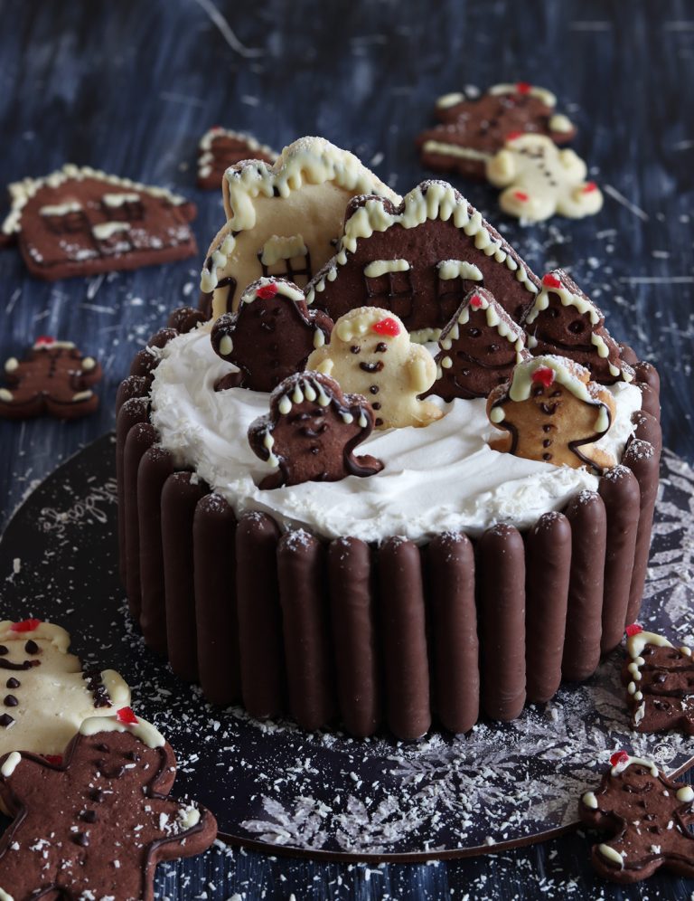 Christmas village cake sans gluten - La Cassata Celiaca