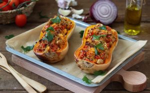 Zucca Butternut ripiena di cous cous senza glutine - La Cassata Celiaca