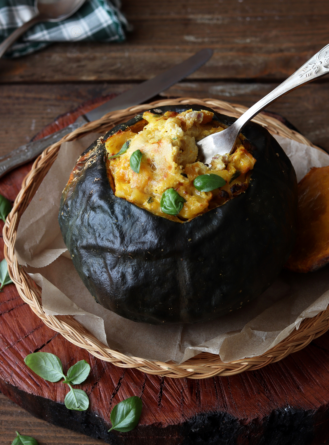 Zucca ripiena di pasta senza glutine - La Cassata Celiaca