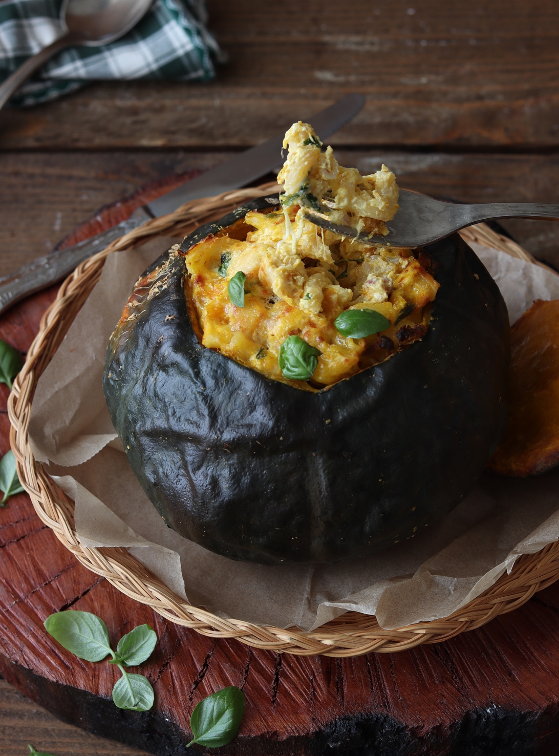 Zucca ripiena di pasta senza glutine - La Cassata Celiaca