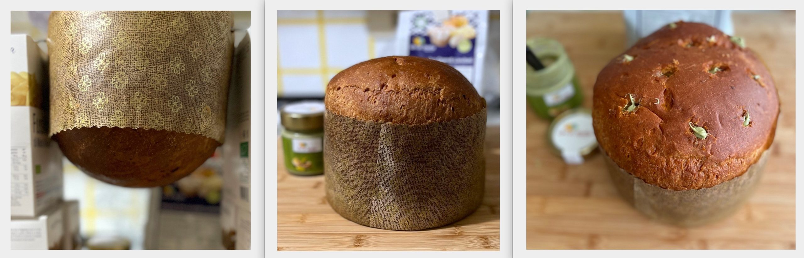 Panettone al pistacchio senza glutine con Miscela Oro Grandi Lievitati - La Cassata Celiaca