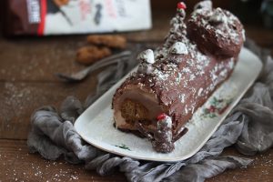 Bûche de Noël au double chocolat sans gluten - La Cassata Celiaca