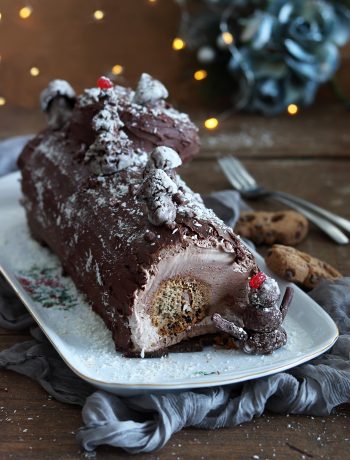 Bûche de Noël au double chocolat sans gluten - La Cassata Celiaca