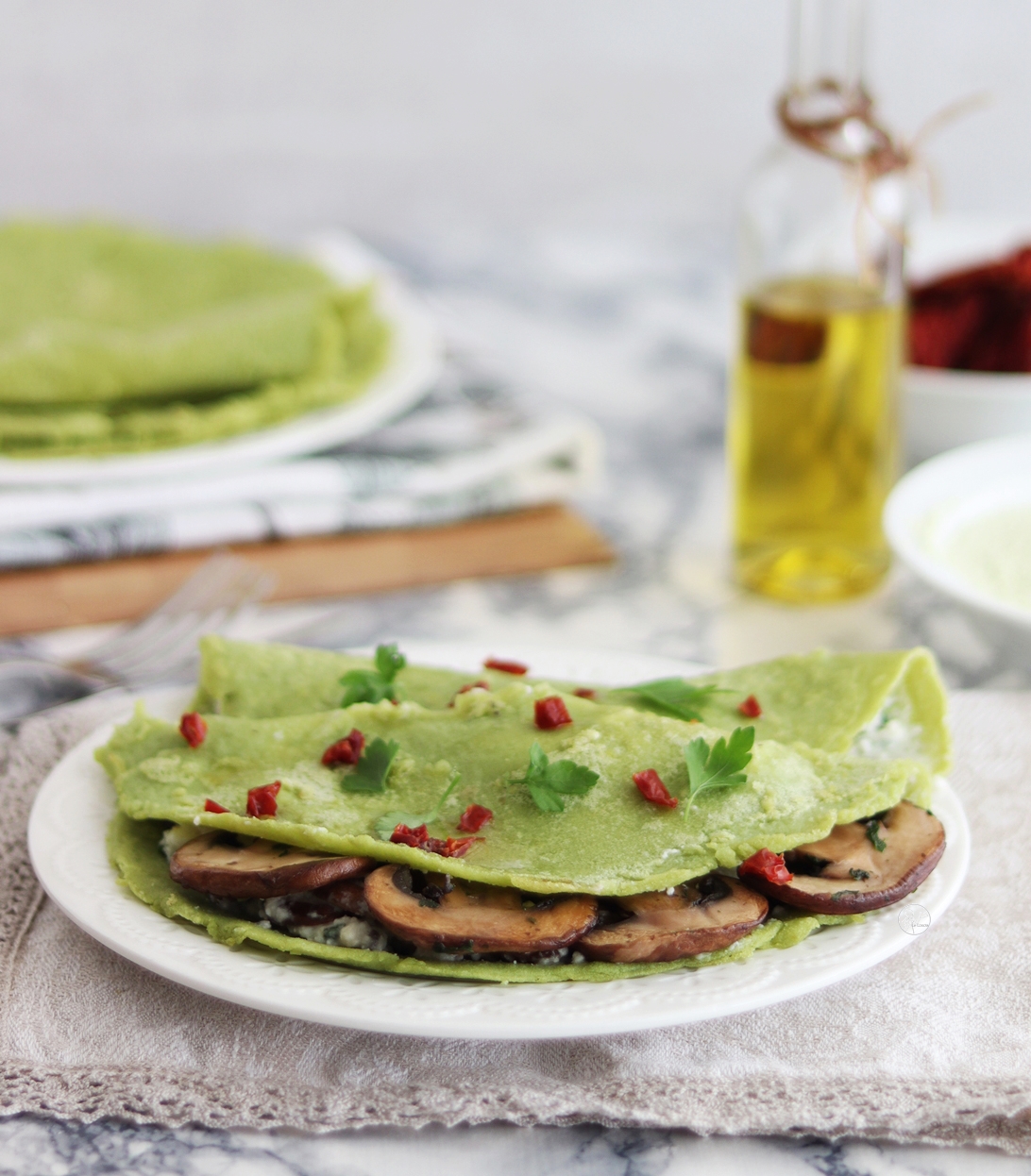 Crêpes à la farine de petits pois sans œufs - La Cassata Celiaca