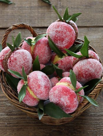 Biscuits en forme de pêche sans gluten - La Cassata Celiaca