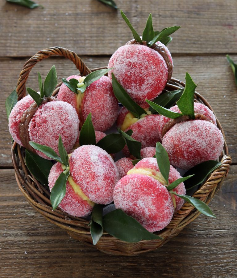 Biscuits en forme de pêche sans gluten - La Cassata Celiaca
