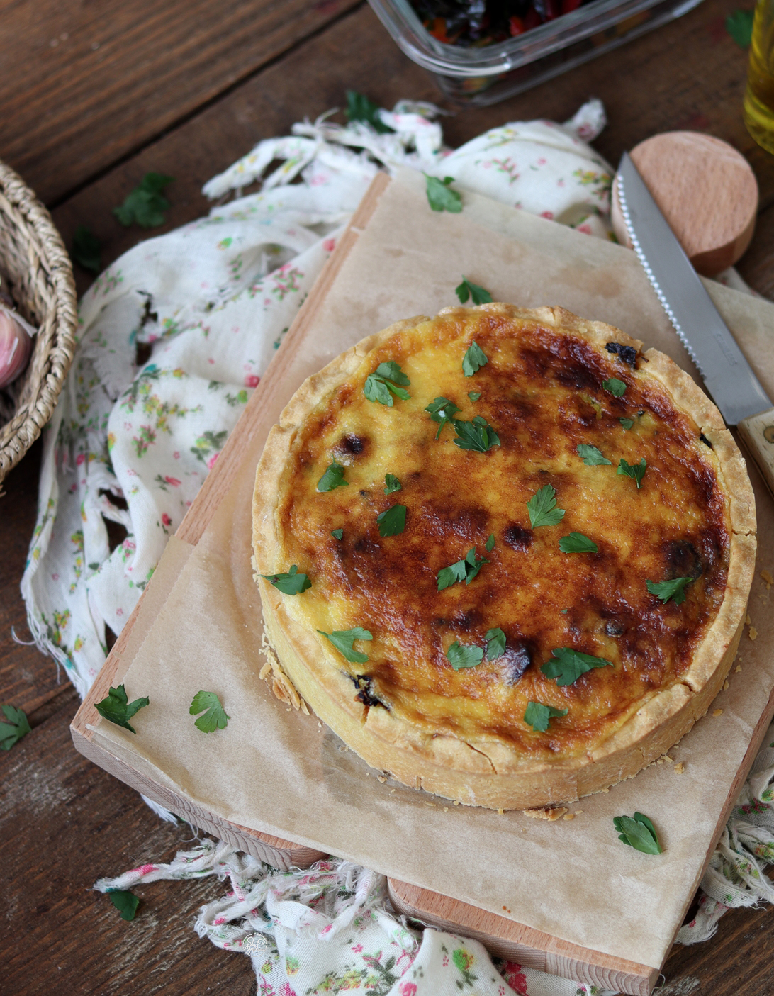 Tarte salée sans gluten aux bettes à carde - La Cassata Celiaca