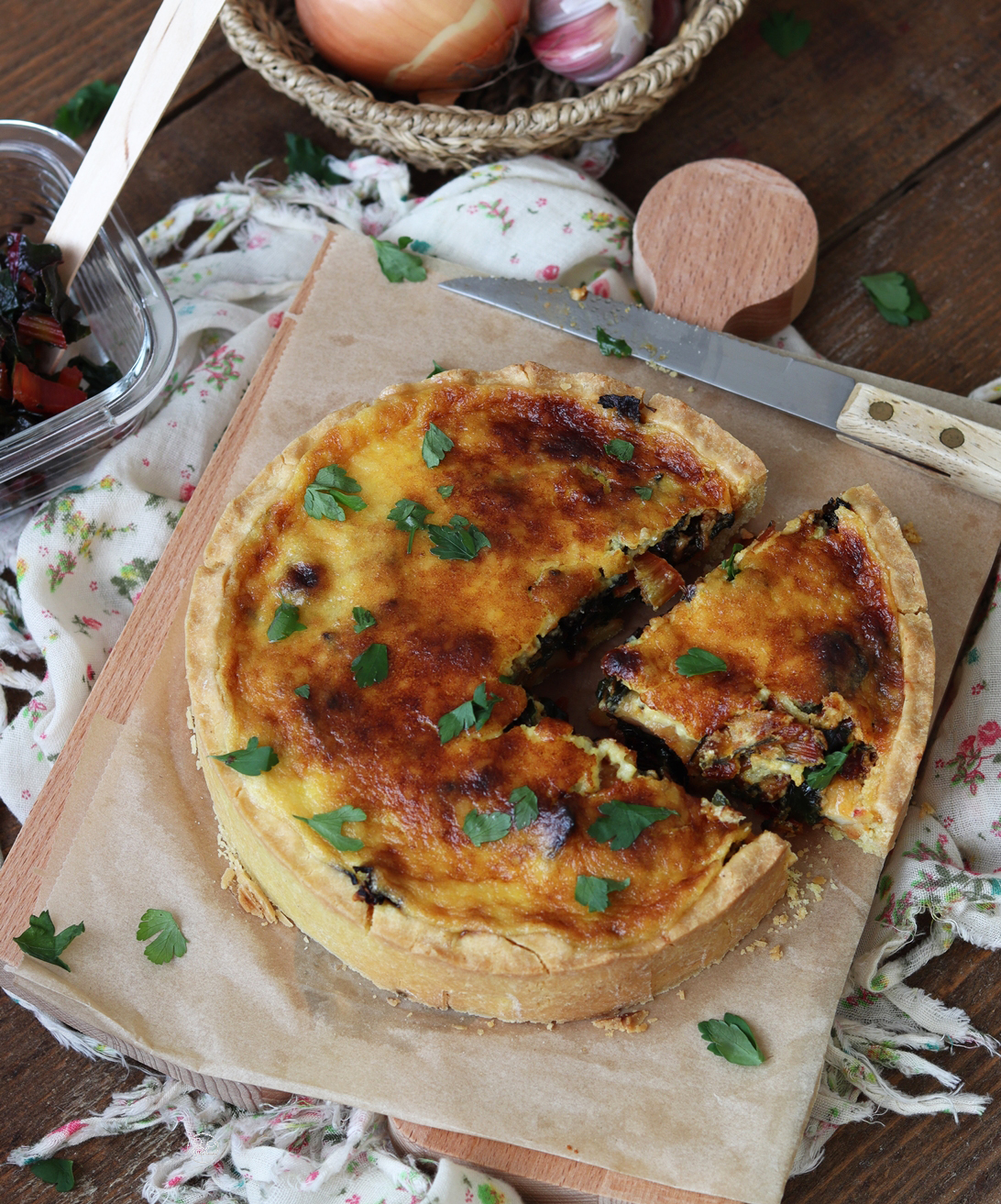 Tarte salée sans gluten aux bettes à carde - La Cassata Celiaca