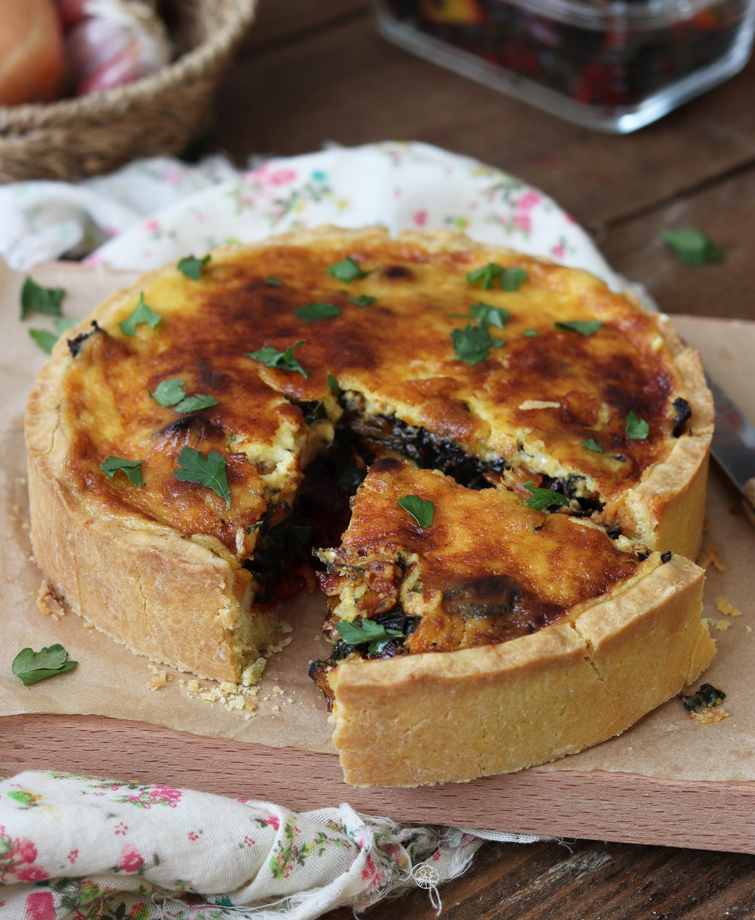 Tarte salée sans gluten aux bettes à carde - La Cassata Celiaca