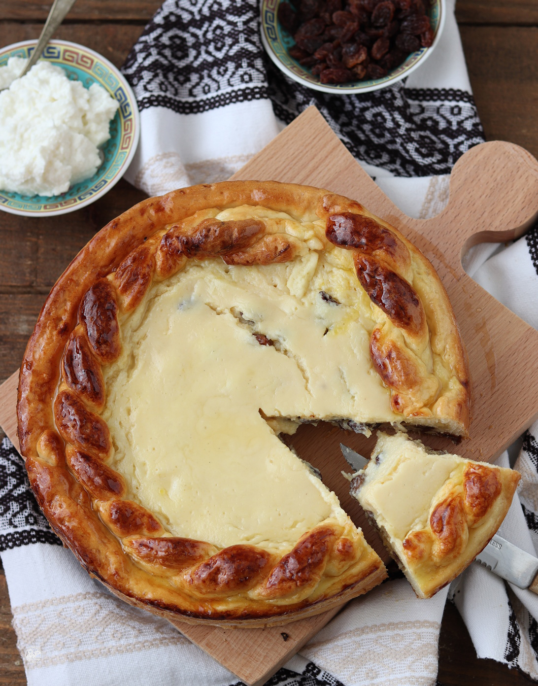 Pasca ou gâteau de Pâques à la ricotta sans gluten - La Cassata Celiaca 