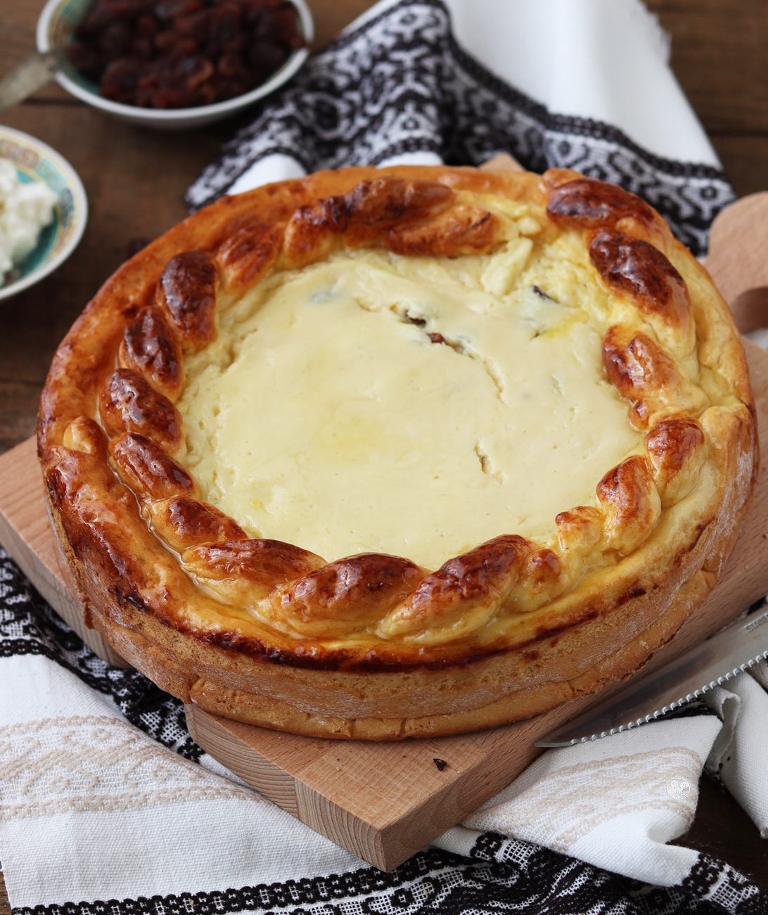 Pasca ou gâteau de Pâques à la ricotta sans gluten - La Cassata Celiaca 