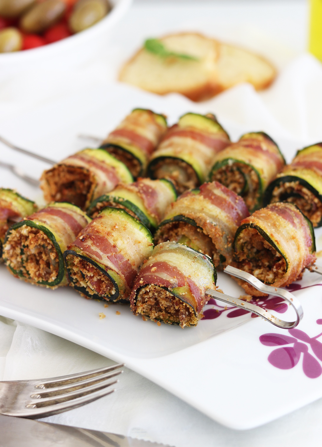 Involtini di zucchine e pancetta - La Cassata Celiaca 