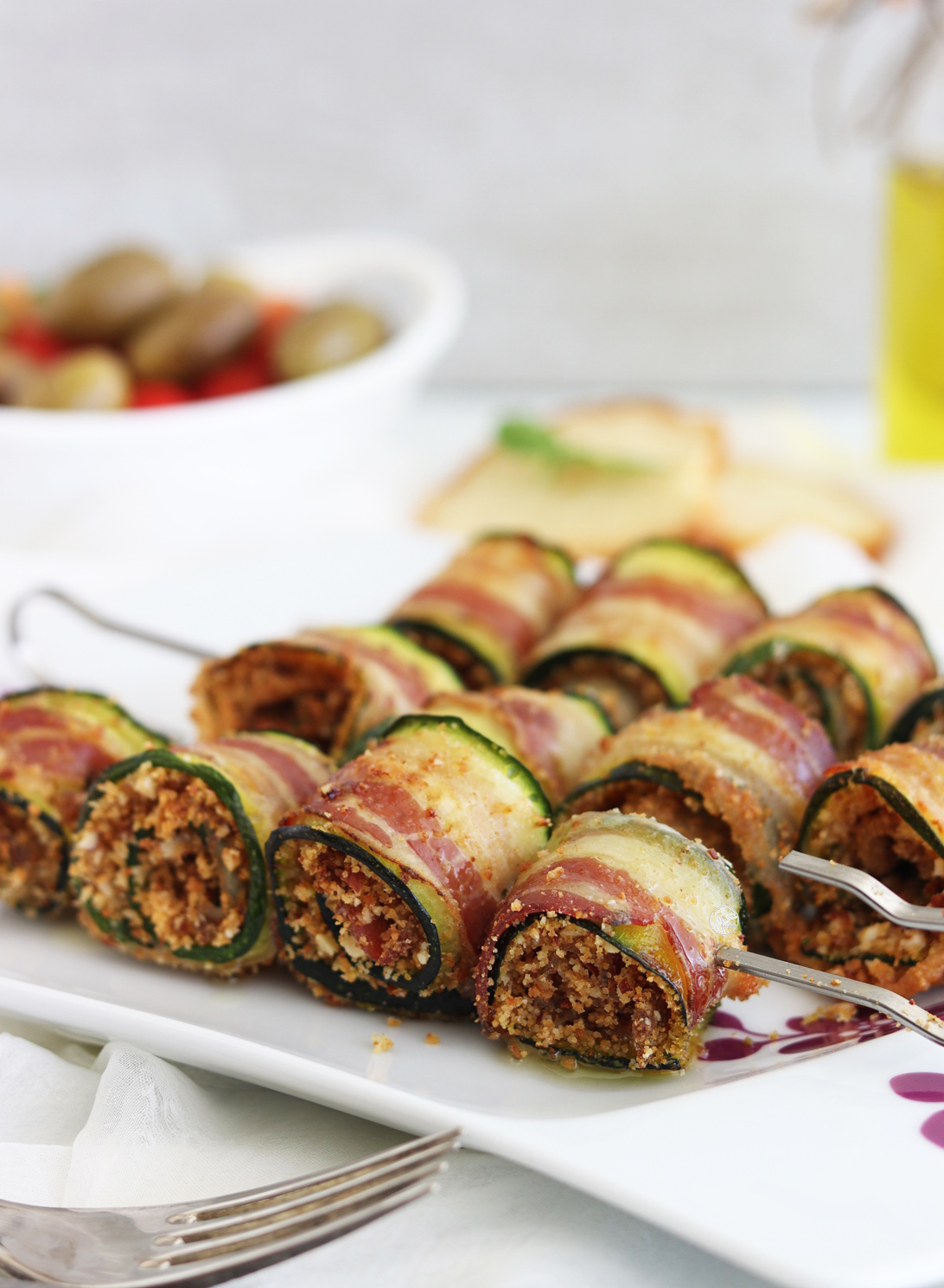 Involtini di zucchine e pancetta - La Cassata Celiaca