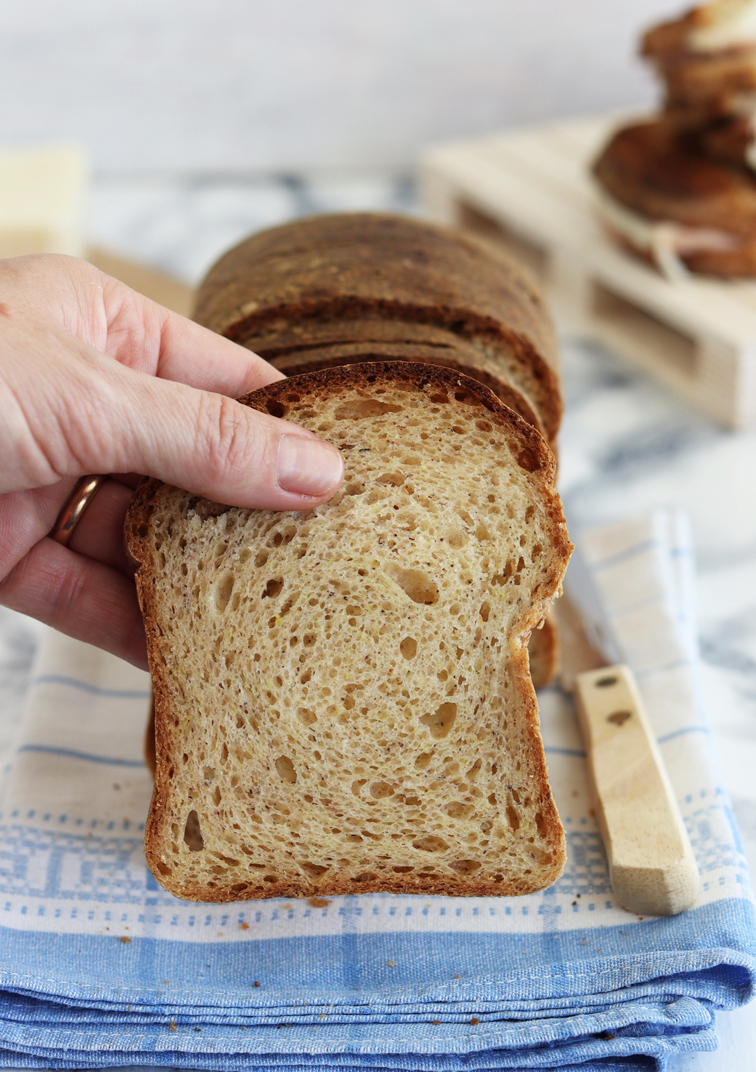 Pan bauletto integrale senza glutine con Miscela Oro Brioches - La Cassata Celiaca