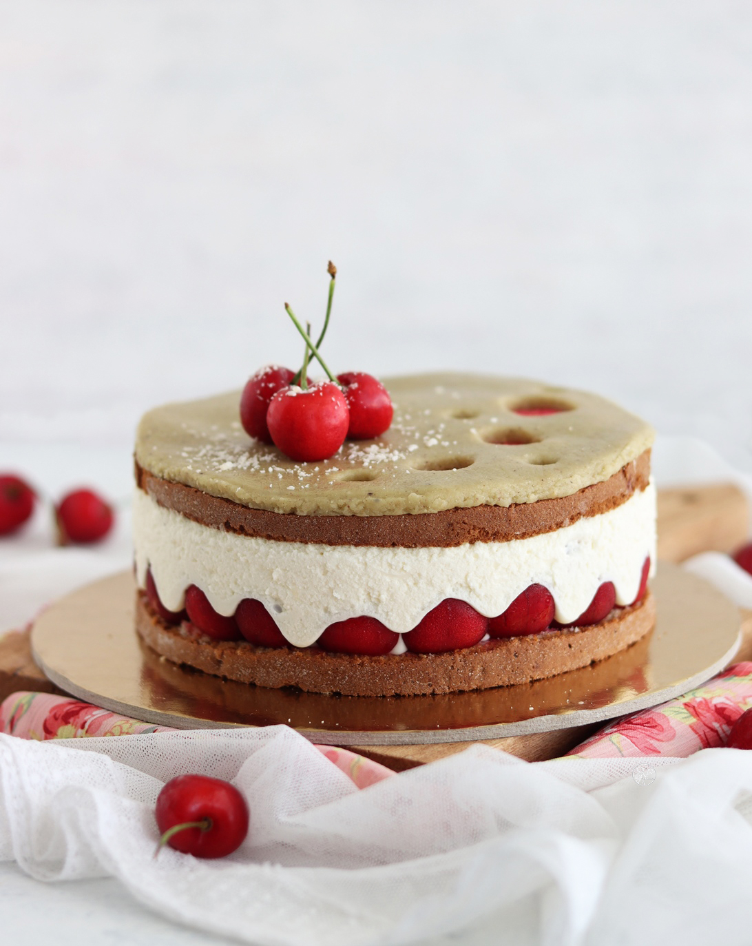 Torta con le ciliegie senza glutine - La Cassata Celiaca