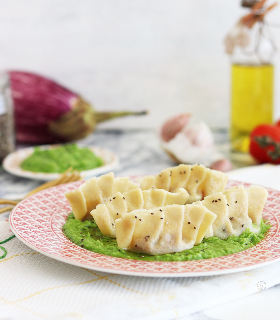 Ravioli aux aubergines sans gluten - La Cassata Celiaca