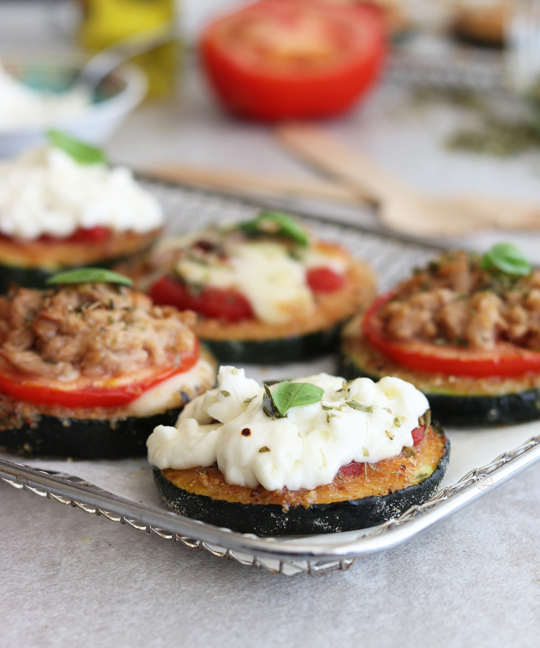 Mini pizza de courgette - La Cassata Celiaca