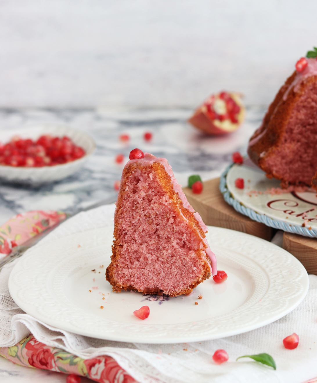 Ciambella alla melagrana senza glutine - La Cassata Celiaca
