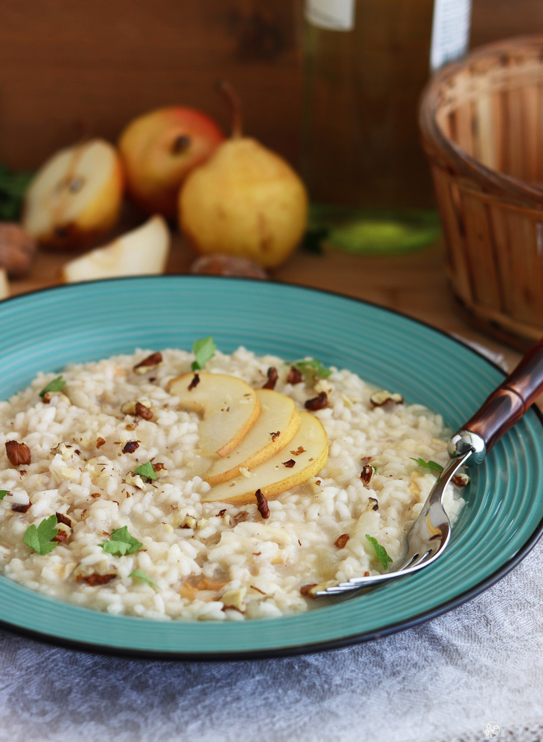 Risotto con pere e scamorza - La Cassata Celiaca Risotto con pere e scamorza - La Cassata Celiaca