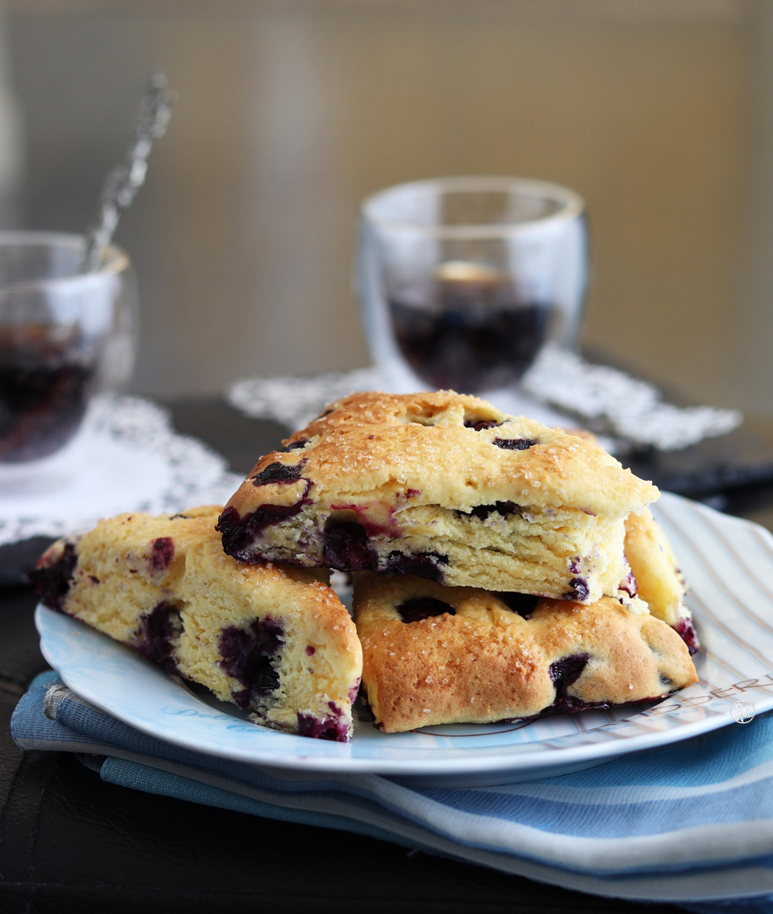 Scones aux myrtilles sans gluten - La Cassata Celiaca