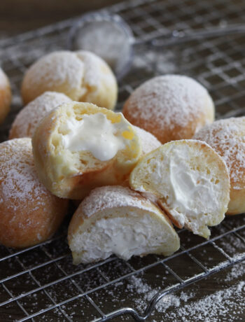 Mini brioches à la crème ou flocons de neige sans gluten - La Cassata Celiaca