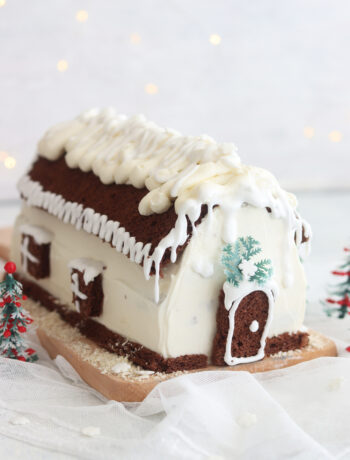 Maison de Noël en gâteau sans gluten - La Cassata Celiaca