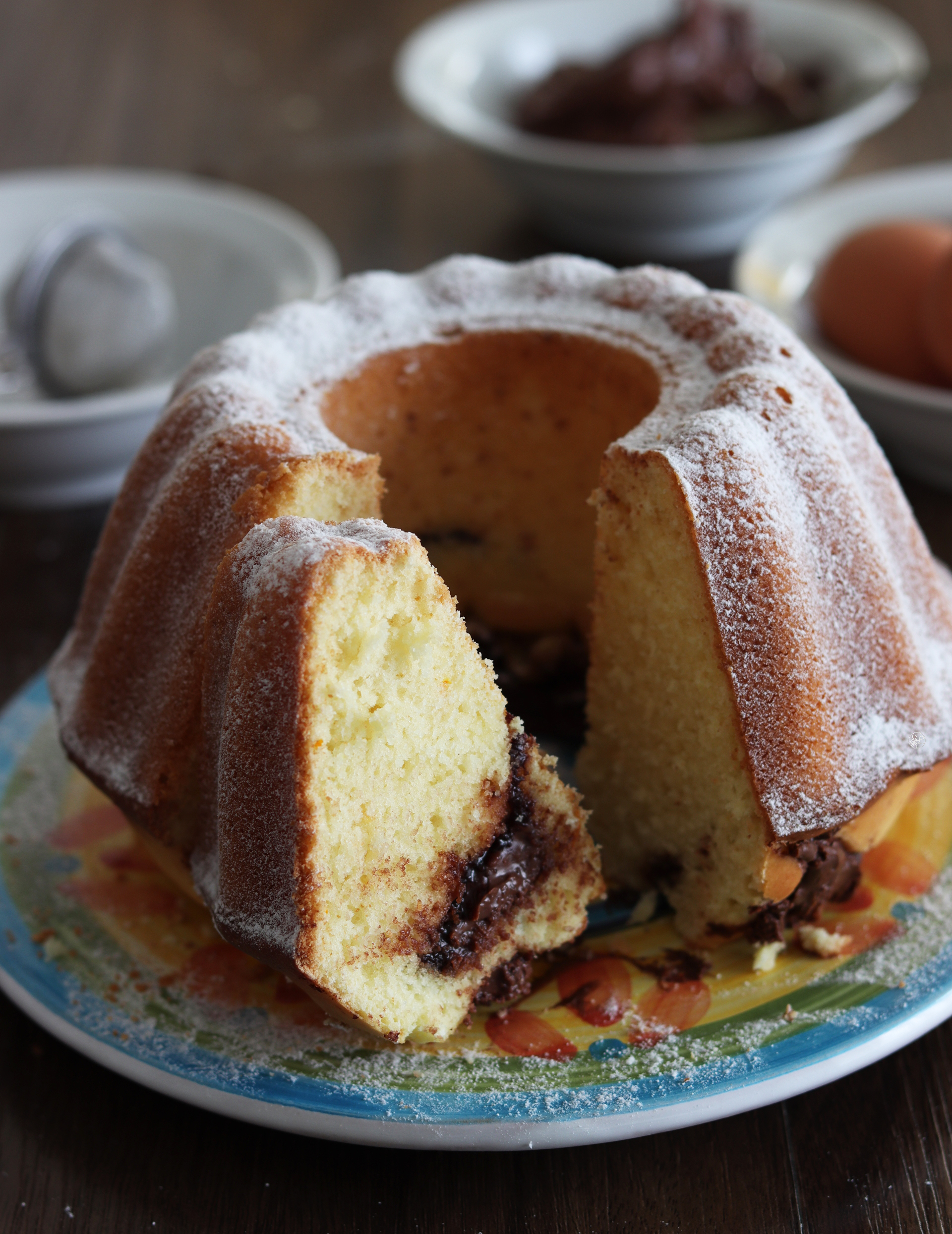 Ciambellone con ricotta e Nutella senza glutine - La Cassata Celiaca