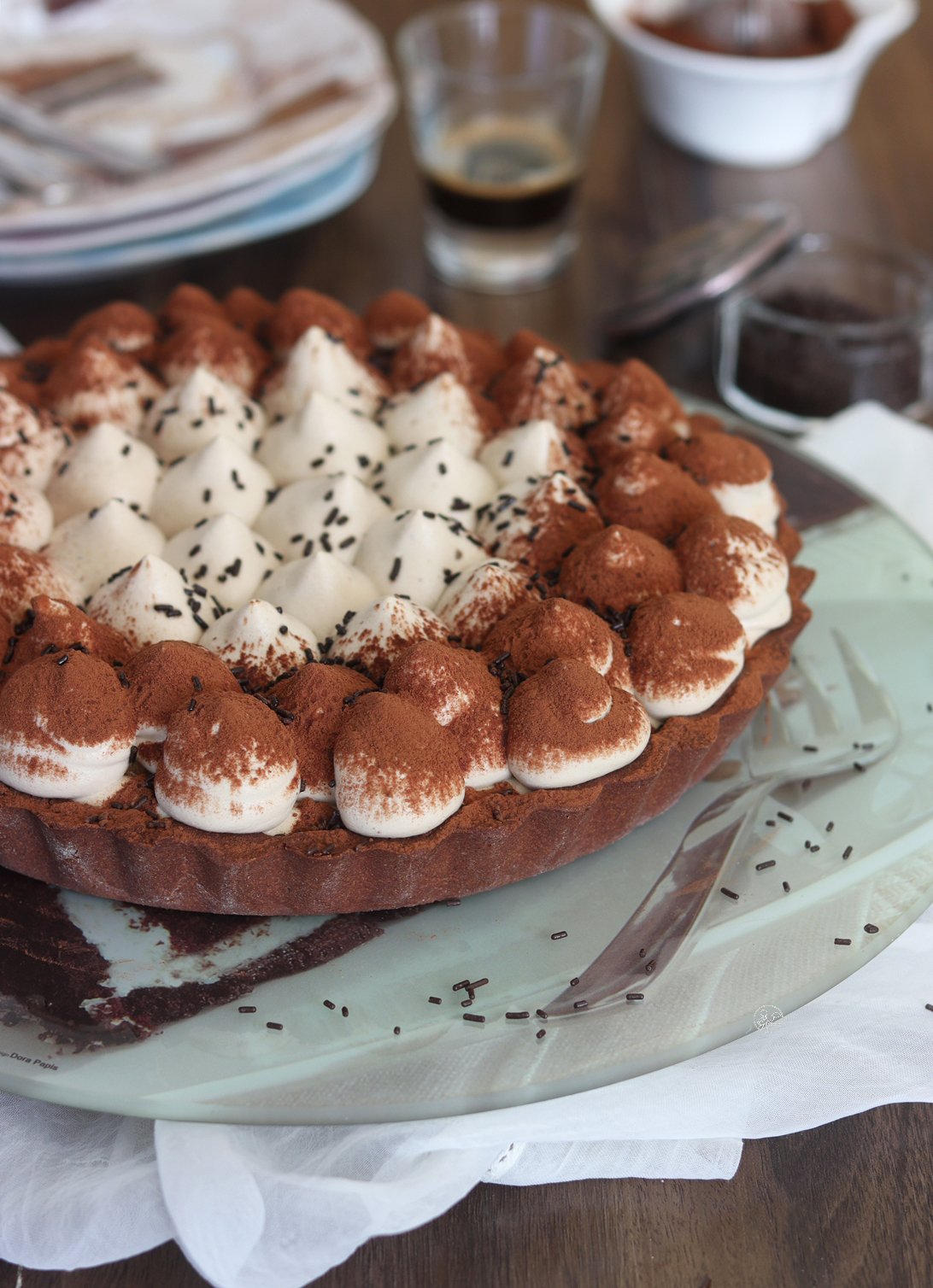 Crostata con crema al caffè senza glutine - La Cassata Celiaca