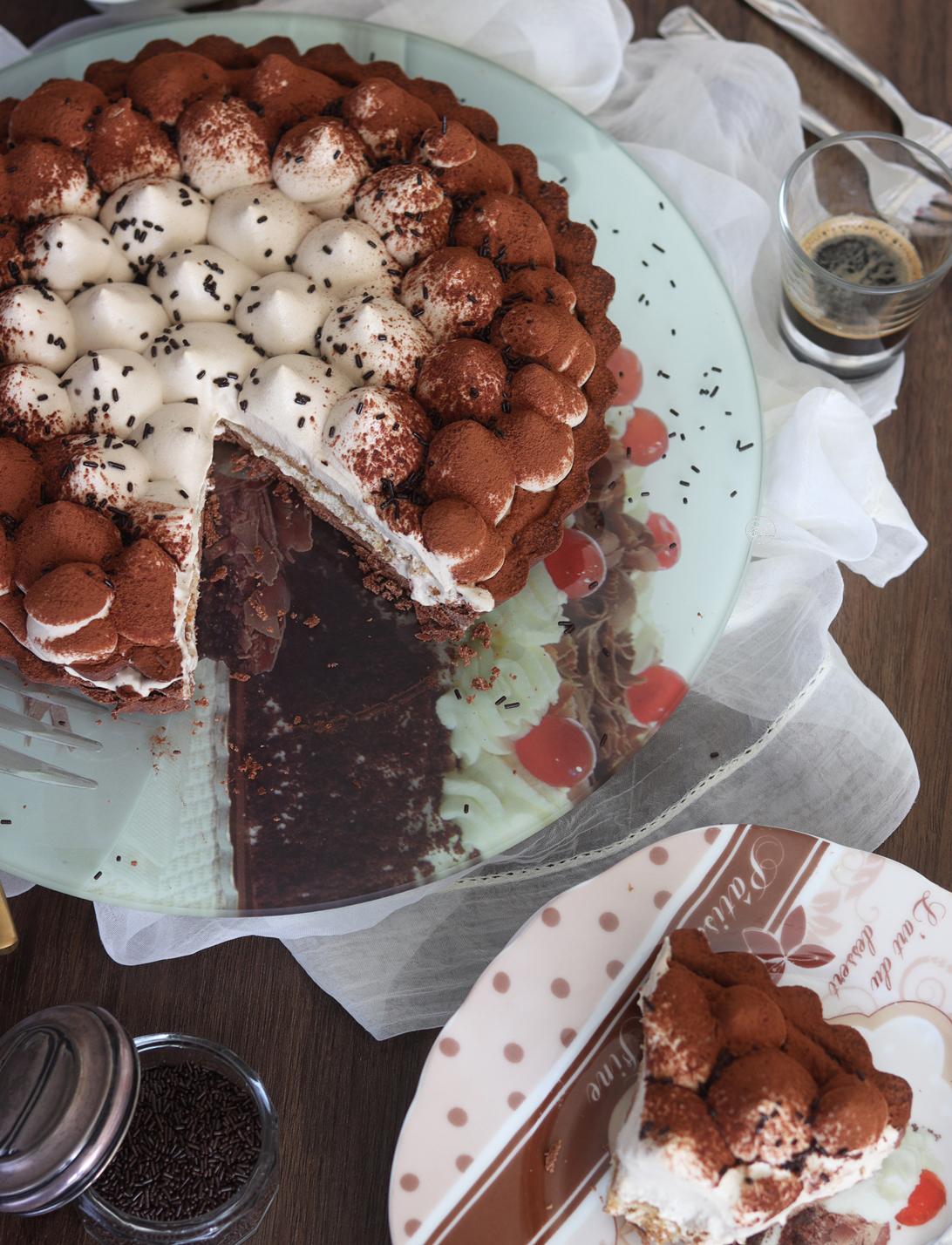 Crostata con crema al caffè senza glutine - La Cassata Celiaca