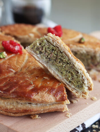 Galette des rois pistacchio e lampone senza glutine - La Cassata Celiaca