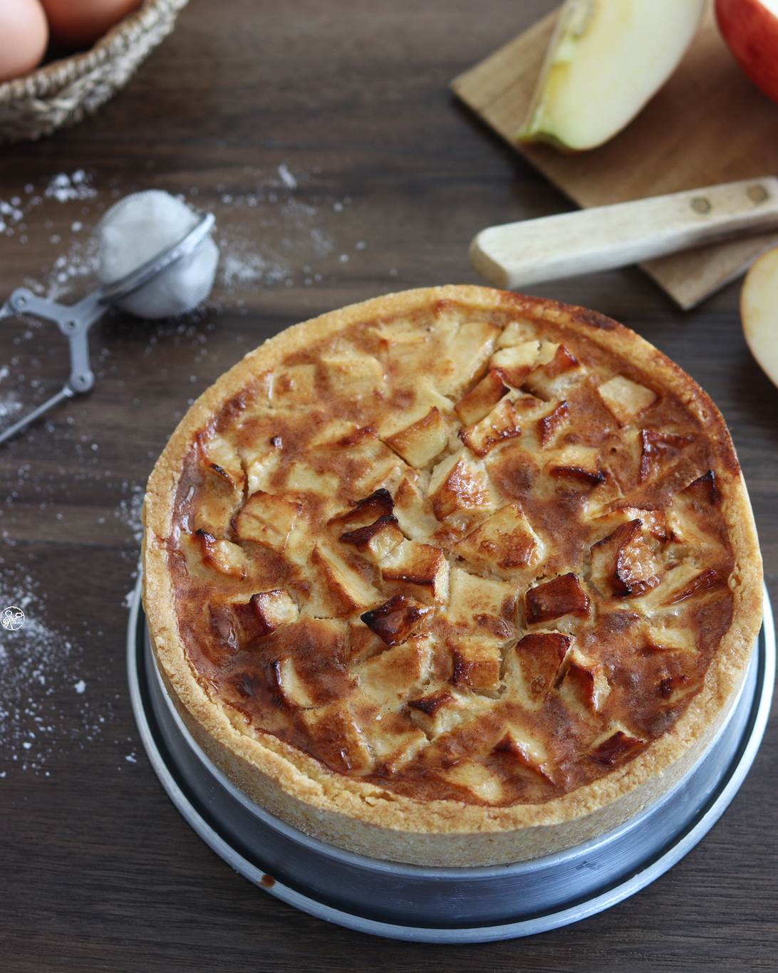 Tarte normande sans gluten - La Cassata Celiaca Tarte normande, crostata alle mele senza glutine - La Cassata