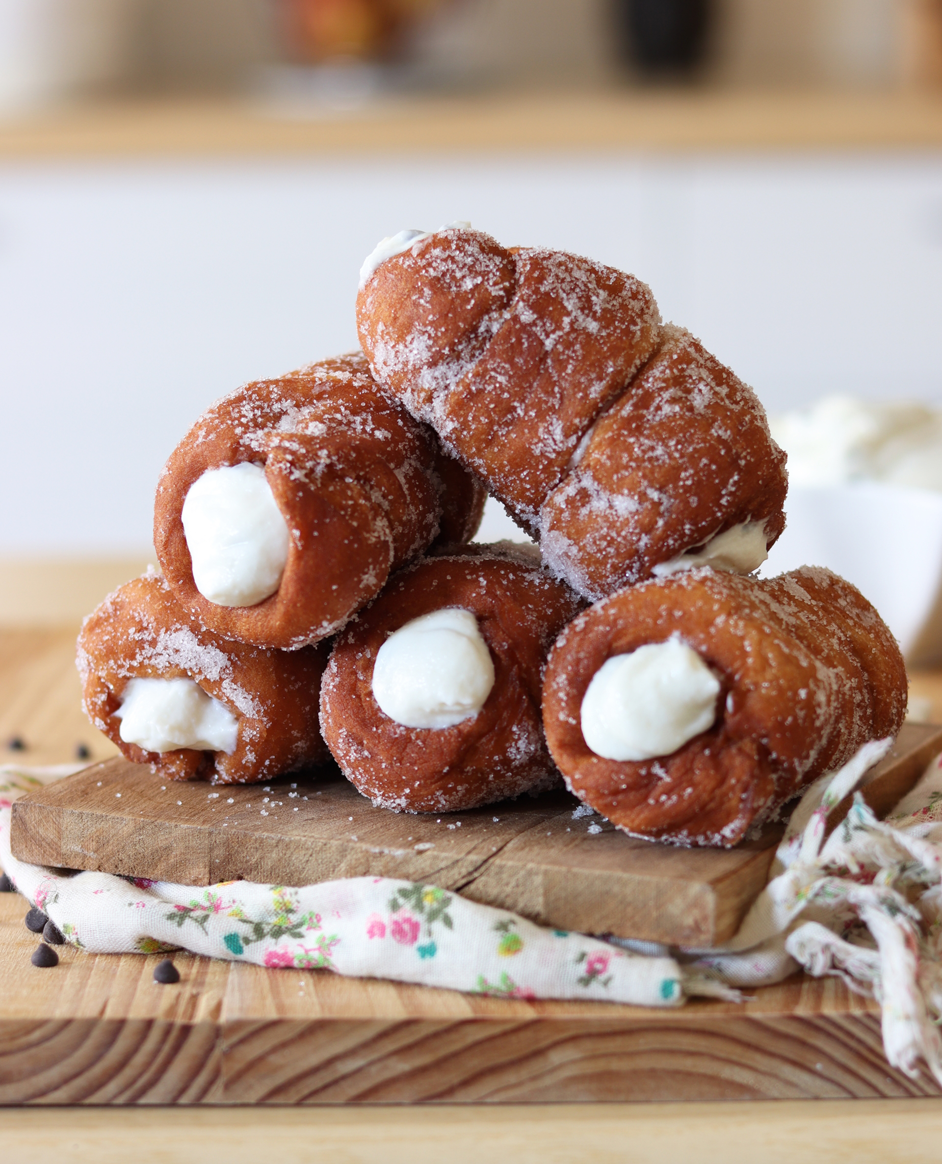 Cartocci ou beignets siciliens à la ricotta sans gluten - La Cassata Cartocci ou beignets siciliens à la ricotta sans gluten - La Cassata