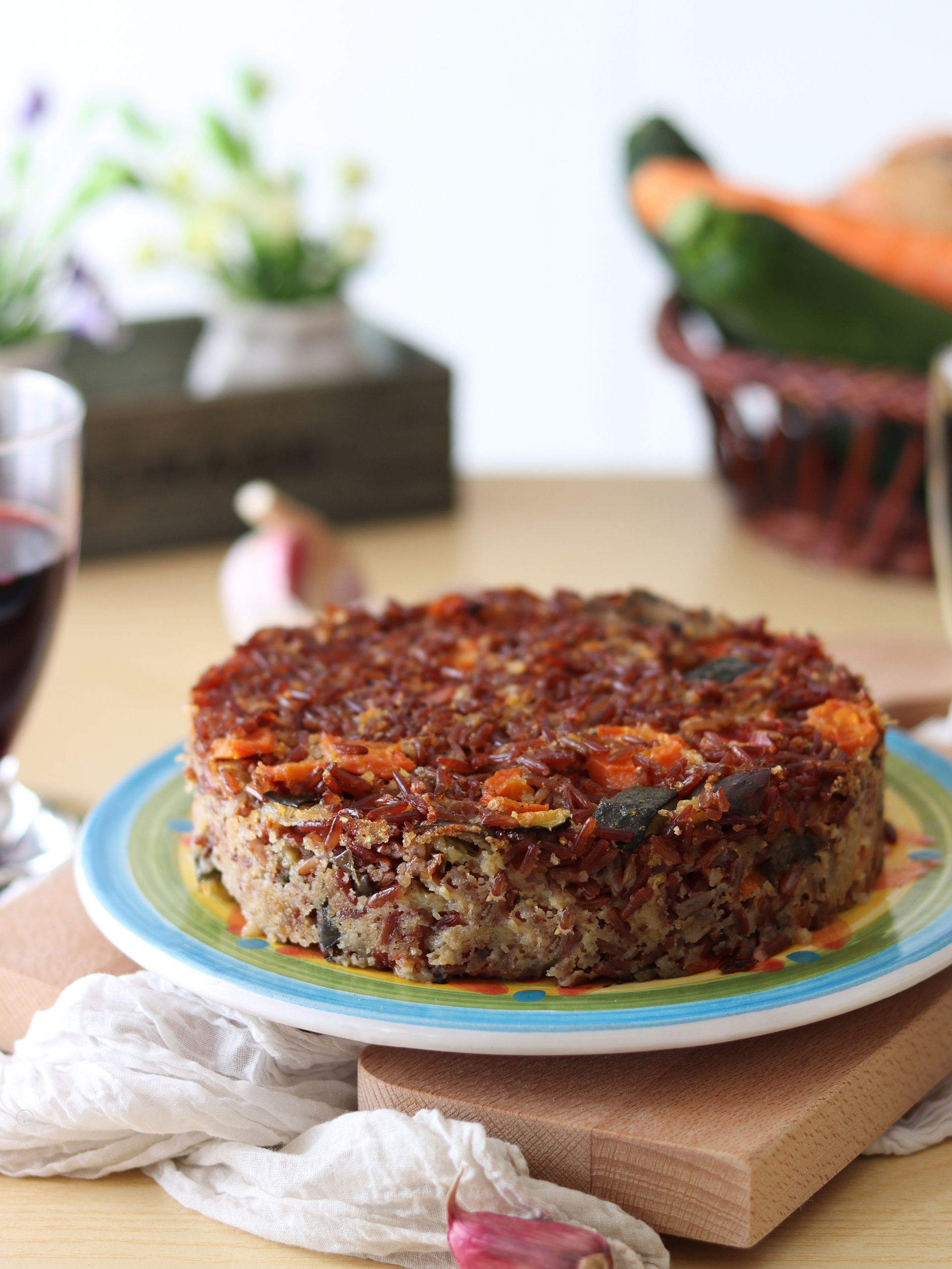 Gâteau de riz rouge et légumes - La Cassata Celiaca