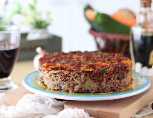 Gâteau de riz rouge et légumes - La Cassata Celiaca