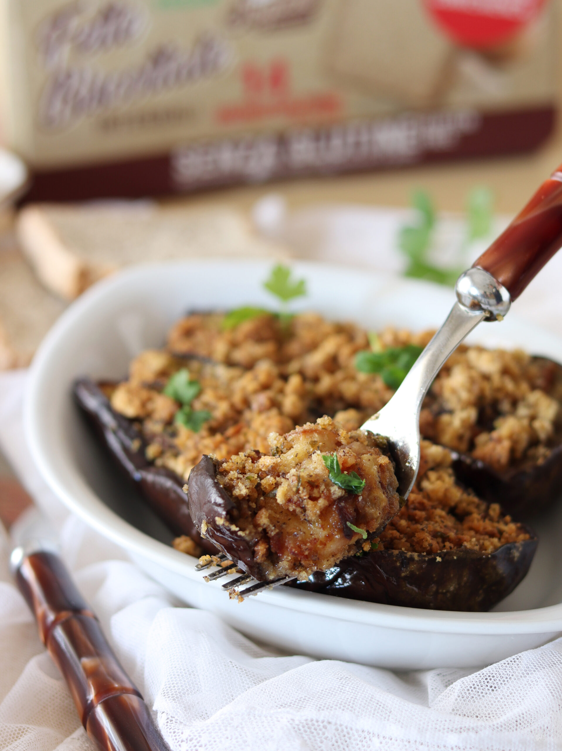 Aubergines farcies au jambon et fromage - La Cassata Celiaca