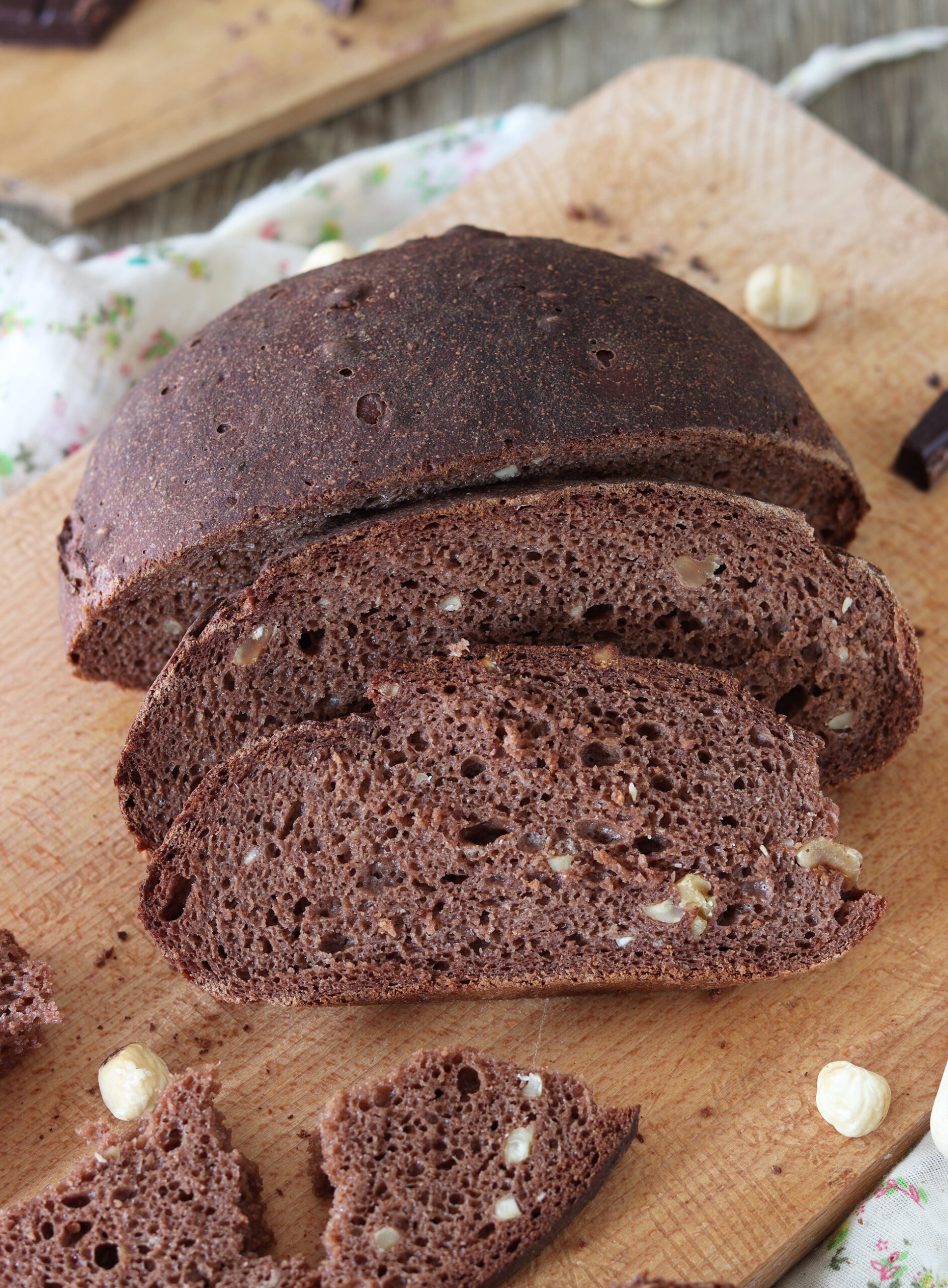 Pane al cioccolato e nocciole con Miscela Special Teff - La Cassata Celiaca Pane al cioccolato e nocciole con Miscela Special Teff - La Cassata Celiaca