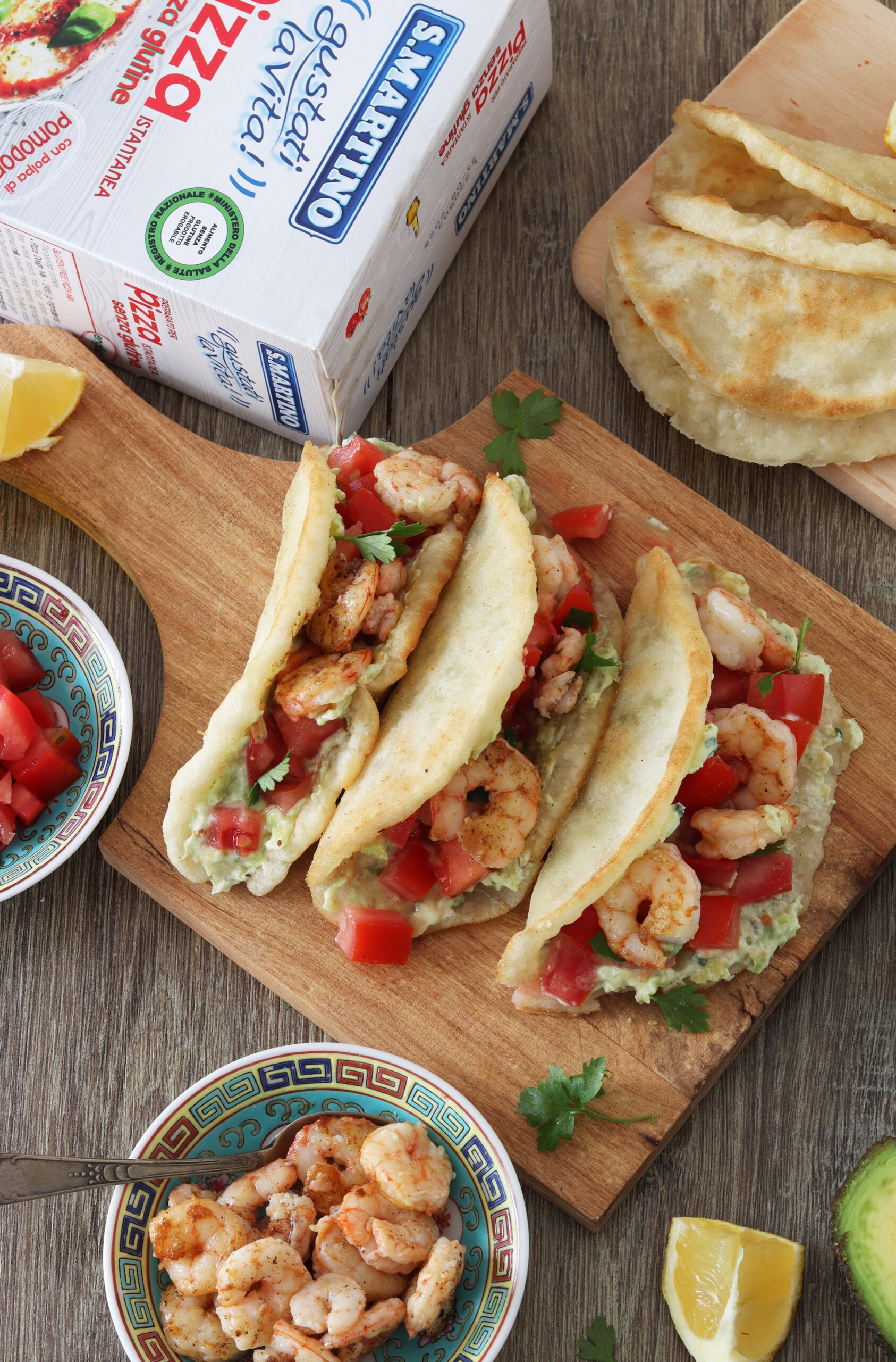 Tacos senza glutine con avocado e gamberetti - La Cassata Celiaca Tacos senza glutine con avocado e gamberetti - La Cassata Celiaca