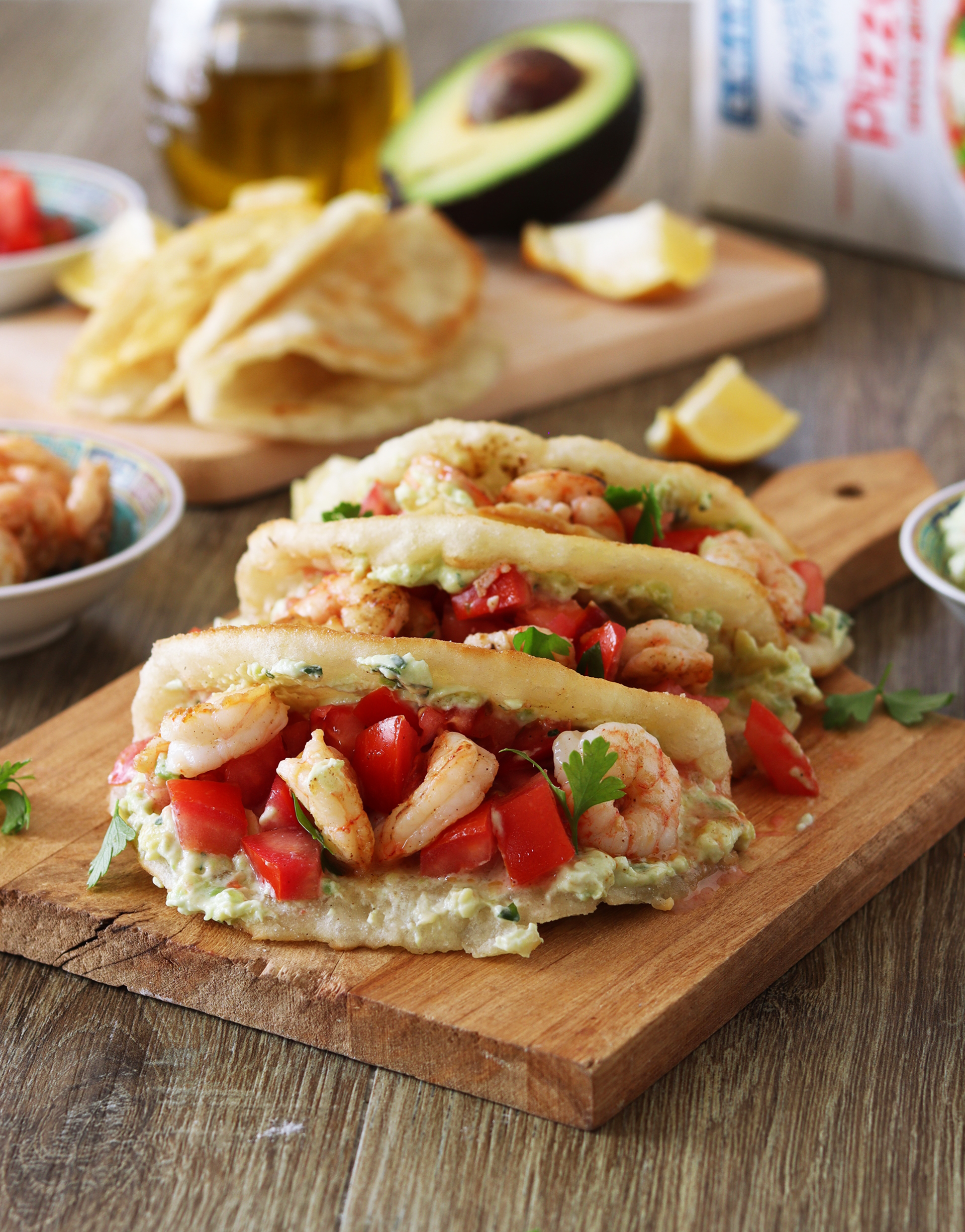 Tacos senza glutine con avocado e gamberetti - La Cassata Celiaca Tacos senza glutine con avocado e gamberetti - La Cassata Celiaca